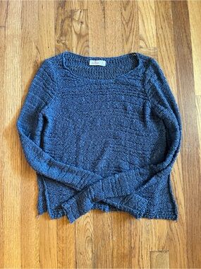 Hollister Navy Scoop Neck Lightweight Knit Sweater